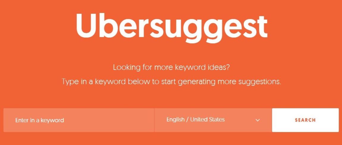 Ubersuggest - tools used in content writing