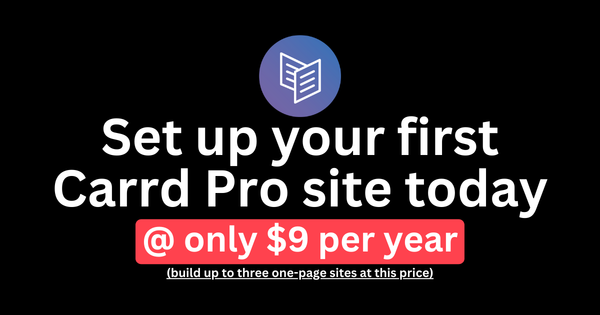 set up Carrd Pro site